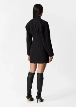 Discount & Other Stories Waisted Blazer Dress Black