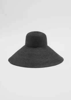 Cheap & Other Stories Wide Brim Straw Hat Black