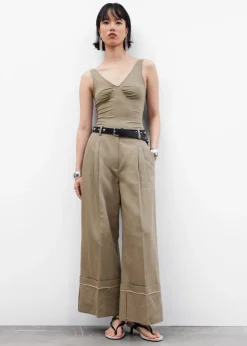 Cheap & Other Stories Wide Fold-Up Cuff Trousers Mole