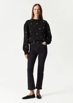 Shop & Other Stories Wide Leg Cropped Jeans Black