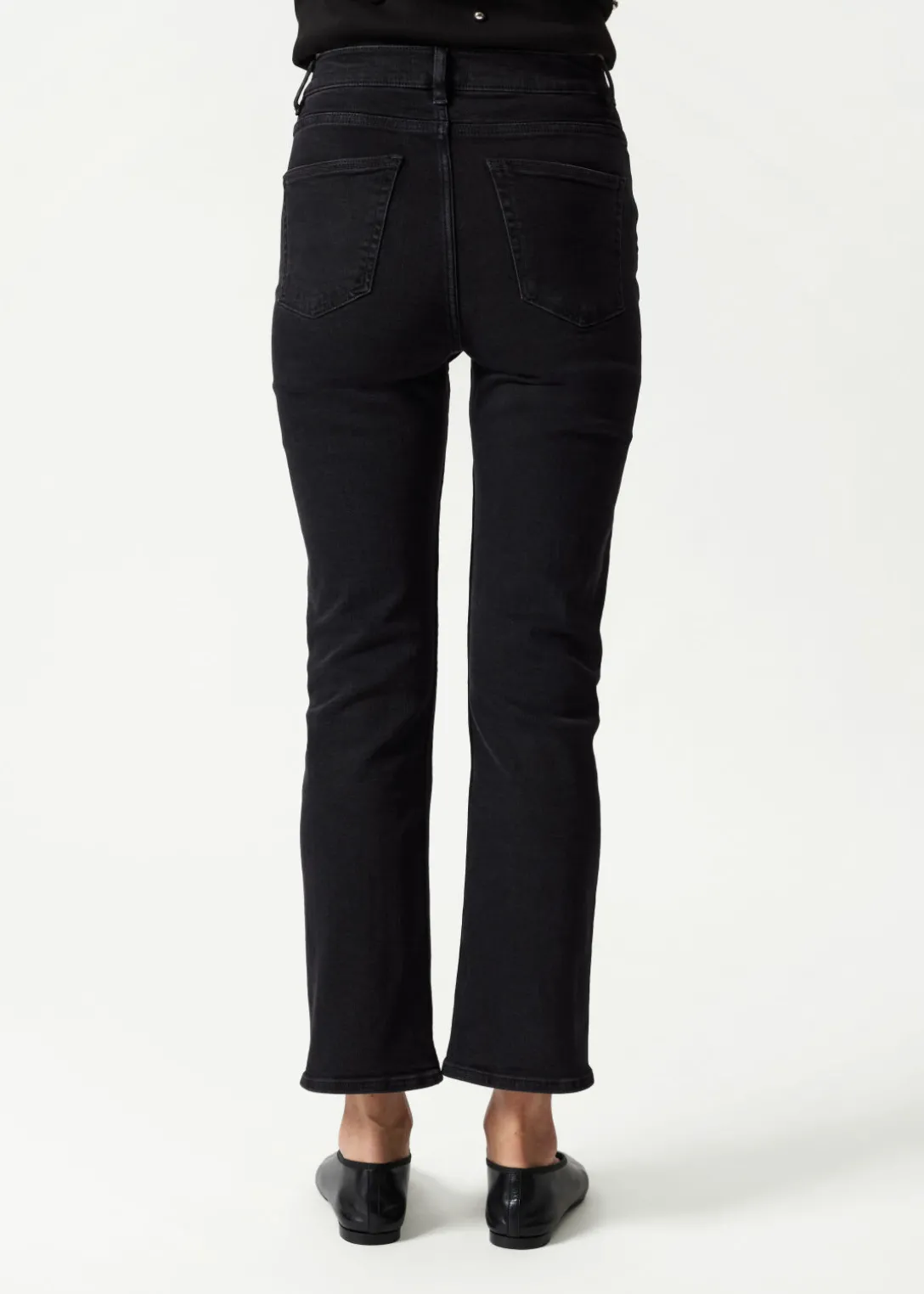 Shop & Other Stories Wide Leg Cropped Jeans Black