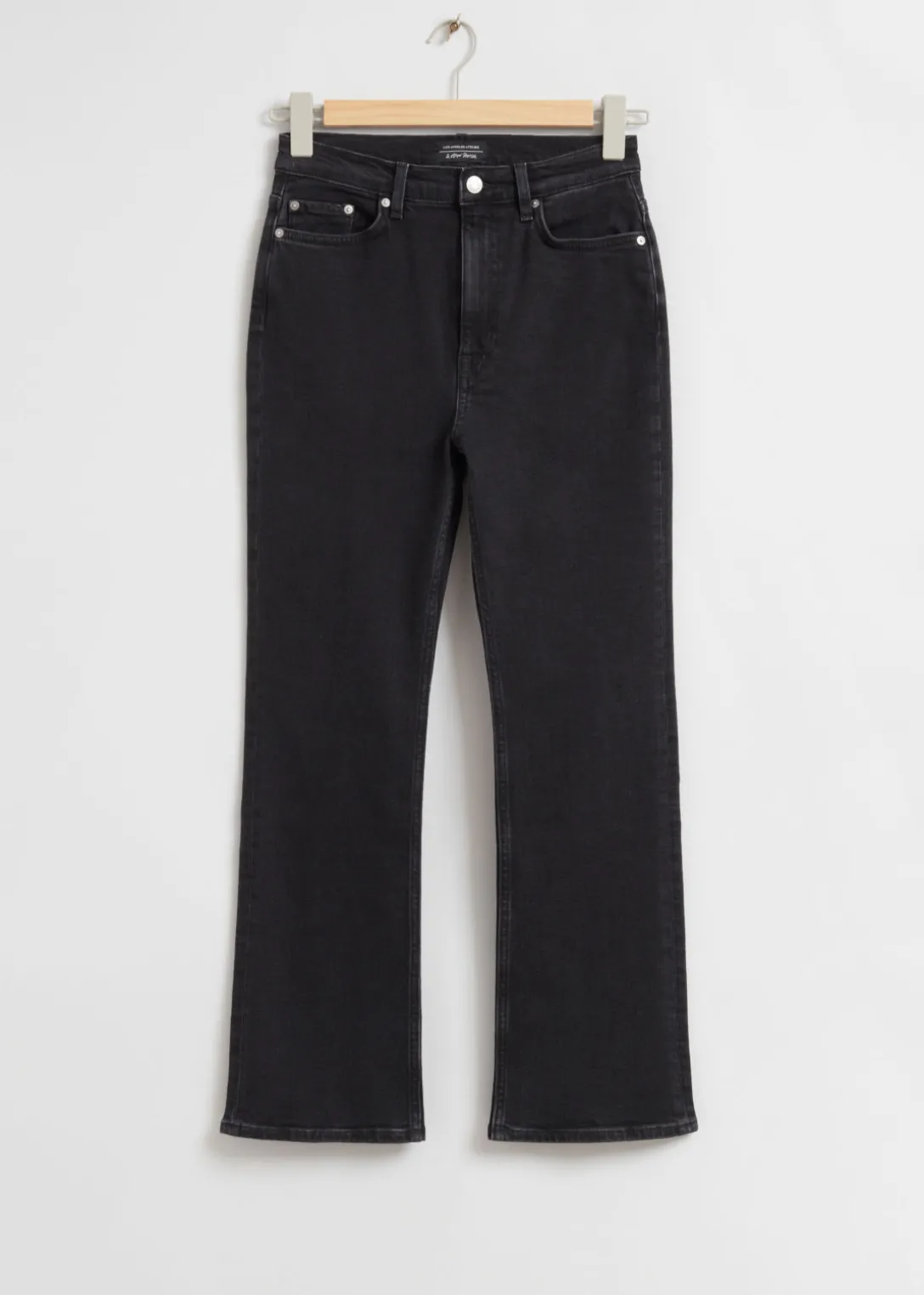 Shop & Other Stories Wide Leg Cropped Jeans Black