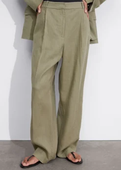 Hot & Other Stories Wide Linen Trousers