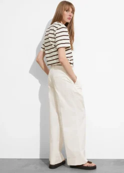 Sale & Other Stories Wide Tailored Trousers White