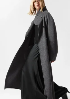 Hot & Other Stories Wool-Blend Funnel-Collar Coat