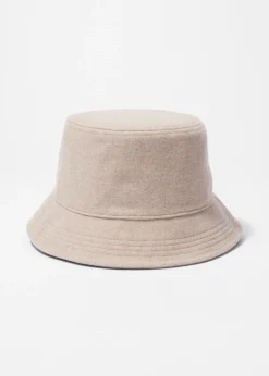 Hot & Other Stories Wool-Felt Bucket Hat Ecru