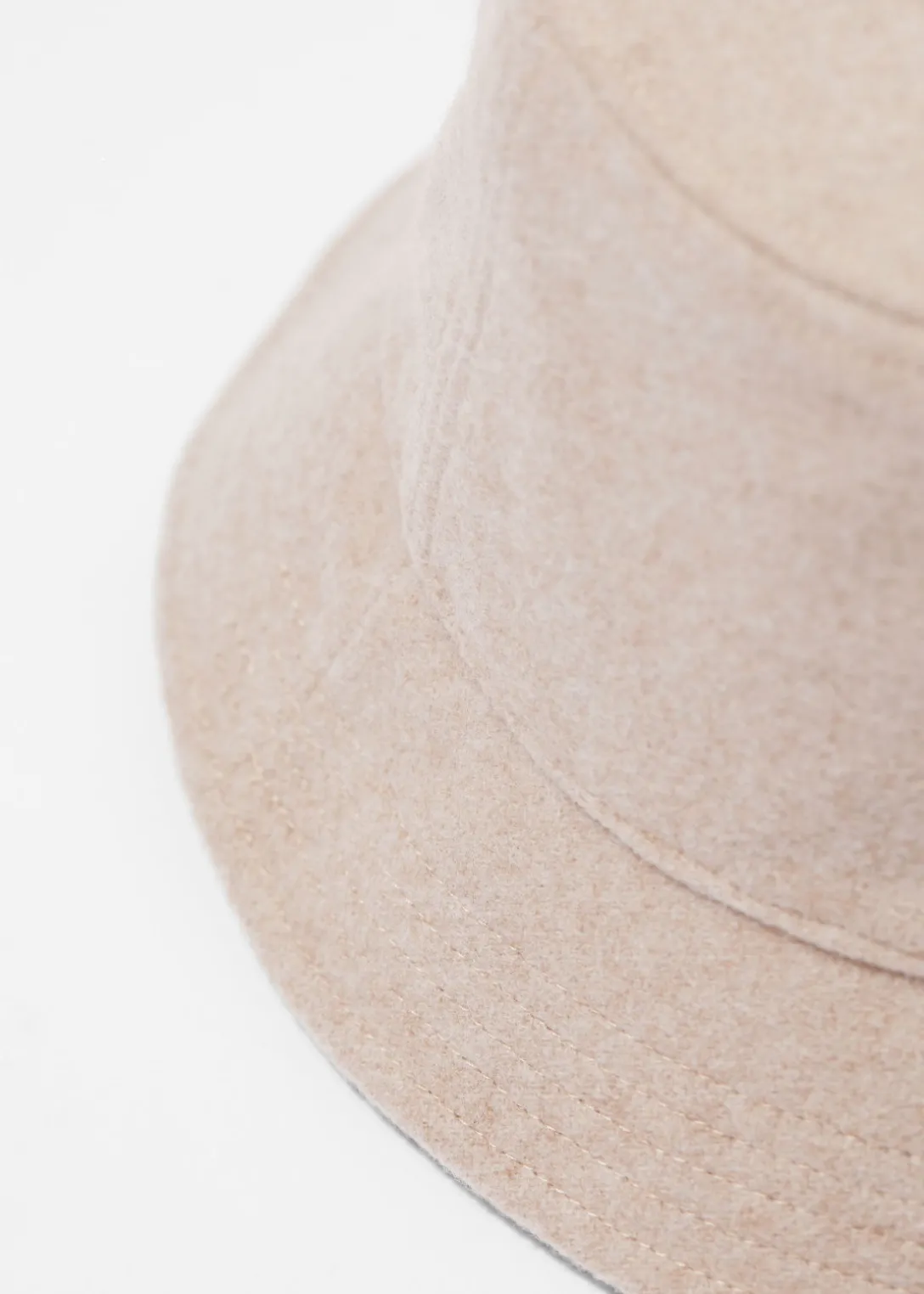 Hot & Other Stories Wool-Felt Bucket Hat Ecru