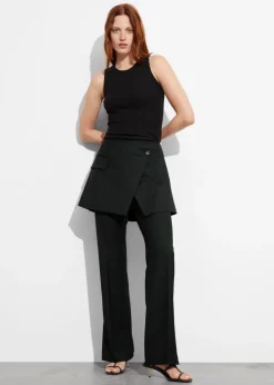 Store & Other Stories Wrap-Skirt Trousers Black