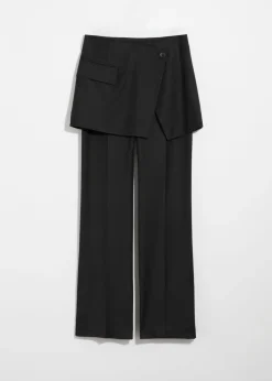 Store & Other Stories Wrap-Skirt Trousers Black